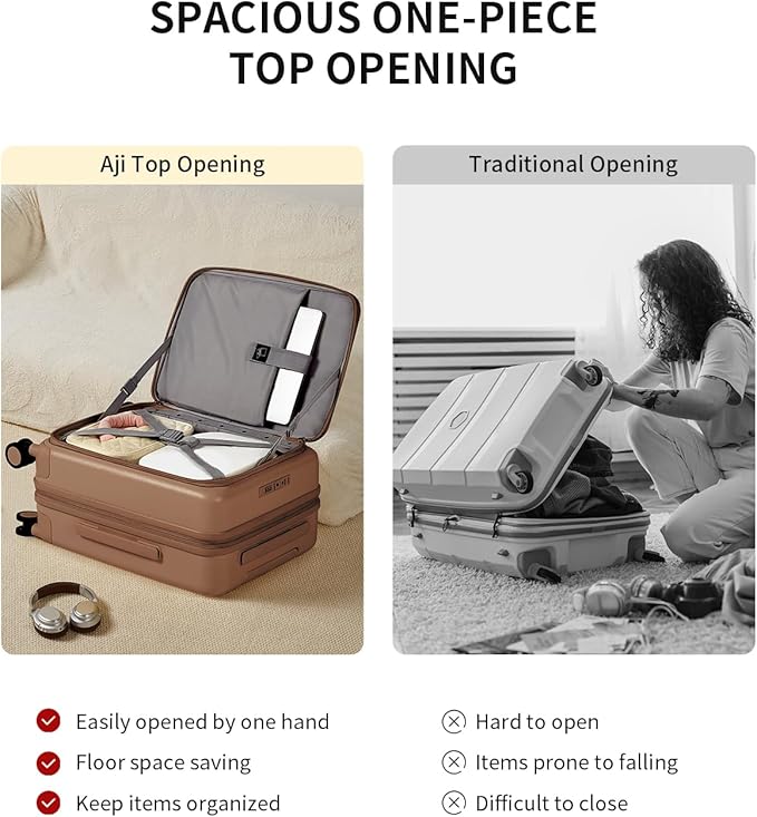 aji Expandable Top Opening Luggage Sets 2 Piece - Image 4