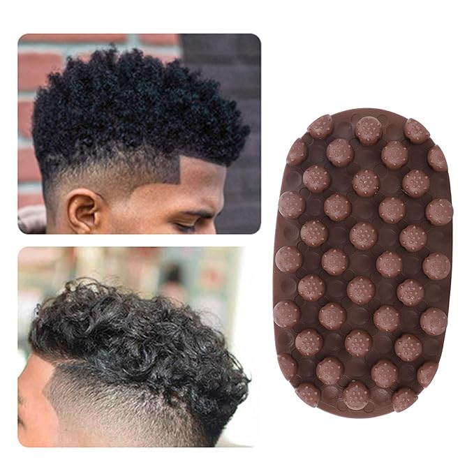Curling Twisted Hair Brush Styling Brush, Afro Braid Dreadlocks Comb for Men and Women, Styling Brushs for Curly Hair (Brown)