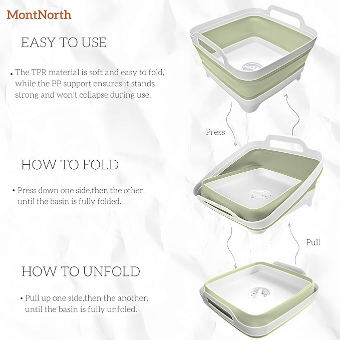 Collapsible Wash Basin 9L, Foldable Dish Tub - Image 3