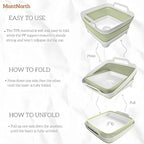 Collapsible Wash Basin 9L, Foldable Dish Tub - Image 3