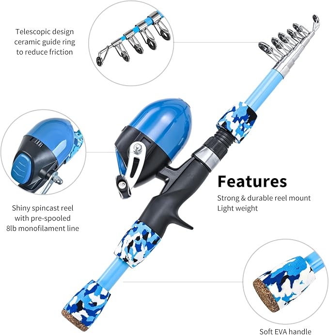 LEOFISHING 2 Set Kids Fishing Pole Set - Image 2