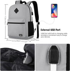 Unisex School Backpack, Classic Bookbag Adults and Teens Schoolbag - Image 2