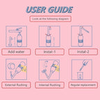 2PCS-Pack 2in1 Vaginal Douche Perineal Irrigation 650ML Portable Bidet + Pocket - Image 2