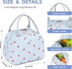 Bluboon Lunch Bag for Women Men Cute Corduroy Lunch Tote Bags Reusable - Image 7