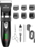 oneisall Quiet Cat Clippers for Matted & Long Hair, 2-Speed Cordless Pet Shaver Grooming Kit for Cats, Small Dogs & Animals (Black)