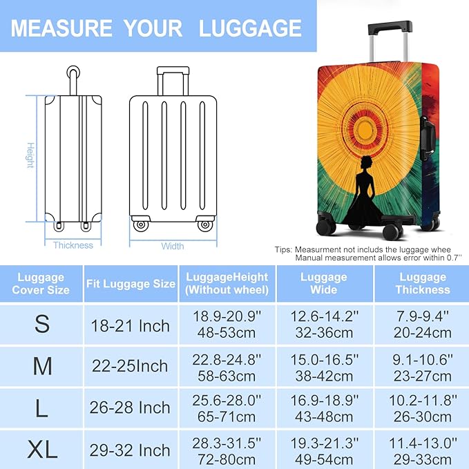 Luggage Cover Washable Suitcase Protector Anti-scratch Suitcase cover Fits - Image 6