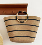 Beach Bags for Women Straw Tote Bag Summer Beach Bag Large Woven Straw Tote for - Image 2