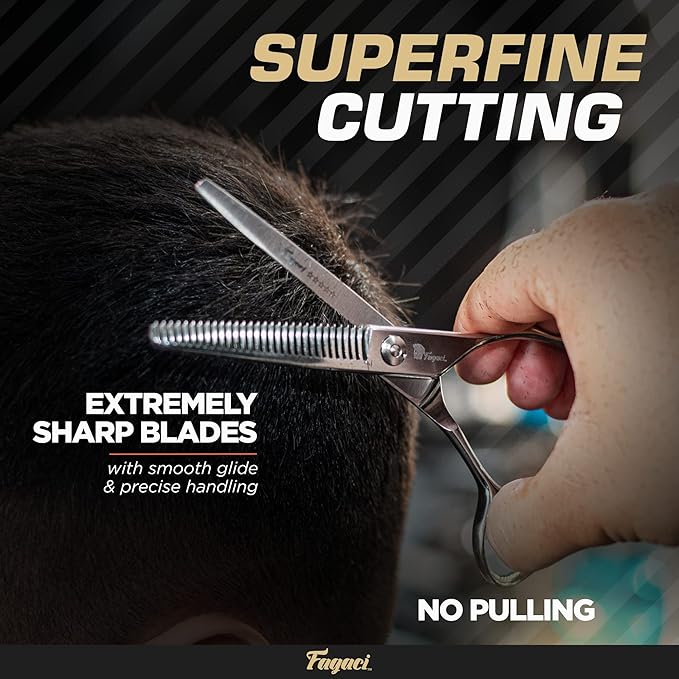 Fagaci Professional Hair Clippers, Hair Scissors & Hair Trimmer Set with Extreme Precise Cut, Cordless Hair Clippers for Men Professional, Barber Clippers 440C, Hair Trimmers for Men, Hair Shears