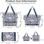 Large Capacity Foldable Travel Bag Expandable Portable Carry on Bag Dry&Wet - Image 2