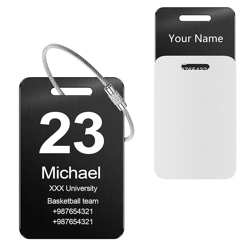Customized Stainless Steel Luggage Tags: Personalize Your Suitcases, and Bags by PersonalizedPerfectionAwaits