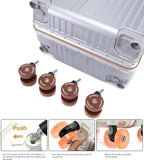 feilario 20" Aluminum Frame Wide Handle Hard Shell Carry On Suitcase - Image 3
