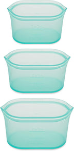 Zip Top Reusable Food Storage Bags | 3 Dish Set | Silicone Meal Prep Container - Image 2
