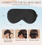 HiRui Silk Sleep Mask, 100% Natural Mulberry Silk of Double-Sided & - Image 5