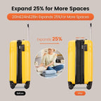 GinzaTravel Luggage Sets 3-Piece Expandable Suitcases - Image 3