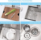Bar Sink Drop In Workstation-Bokaiya 21x20 Small Drop In Kitchen Sink Stainless - Image 9