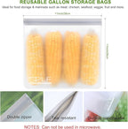 SPLF 6 Pack Reusable Gallon Freezer Bags Dishwasher Safe, BPA FREE Reusable - Image 3