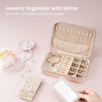 Lolalet Travel Jewelry Case for Women Girls, Travel Jewelry Organizer Box - Image 2