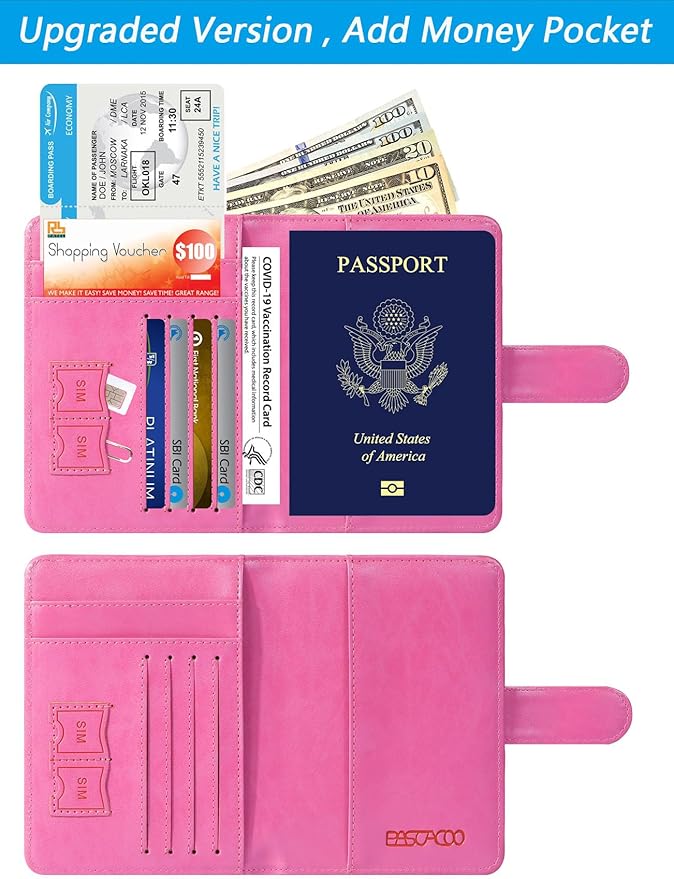 Passport Holder Cover Wallet RFID Blocking Leather Card Case Travel Accessories - Image 4