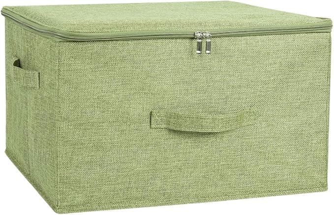 ANMINY Storage Bins with Zipper Lids 36 Qt Lidded Fabric Storage Boxes Baskets by ANMINY