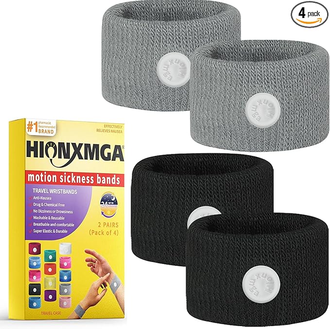 Motion Sickness Bands/Acupressure Nausea Wristband by HIONXMGA