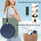vidsel Womens Sun Hats Wide Brim Reversible Bucket Cotton Hat Packable Summer - Image 5