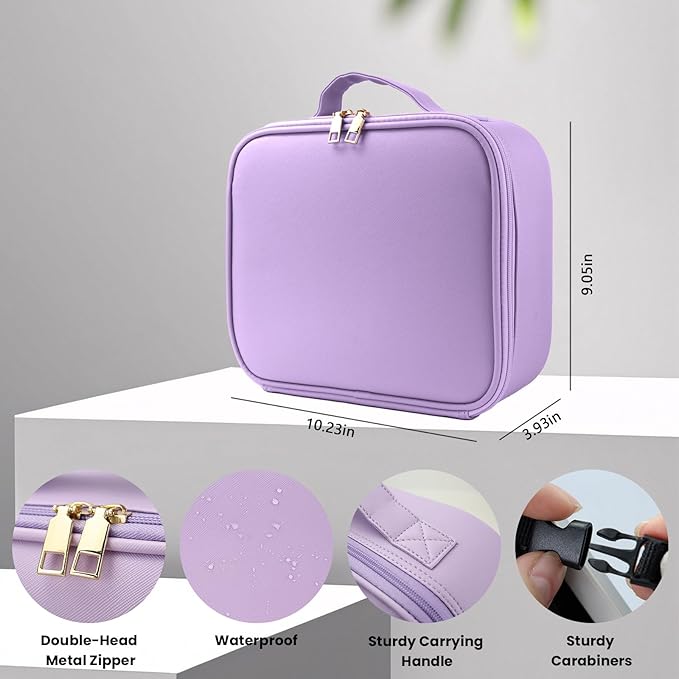 Travel Makeup Bag with LED Mirror and Light Travel Makeup Case Cosmetic - Image 5