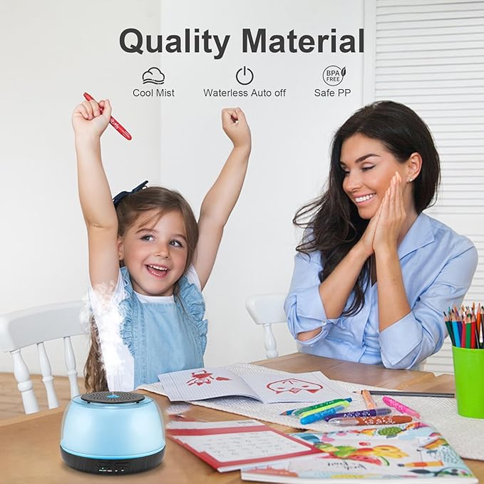 300ML Essential Oil Diffuser - 8-Hour Aromatherapy with Remote Control, 7-Color LED Lights, 4 Timer Settings for Home