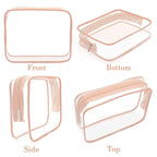 APREUTY Clear Makeup Bags, TSA Approved 6 Pcs Cosmetic Makeup Bags Set Clear PVC - Image 9