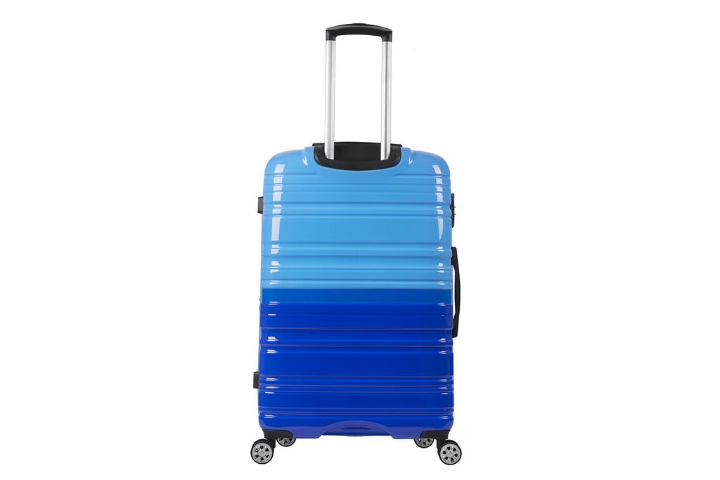 Melbourne Hardside 2 Piece Expandable Spinner Wheel Luggage Set (Two Tone Blue / 2 Piece (20"/28"))