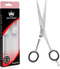 Professional Barber Shears 6.5” – High Carbon Stainless Steel Hair Cutting Scissors with Razor Sharp Edge for Salon & Home Use by S.H.E.R.R.Y (silver, 6.5)