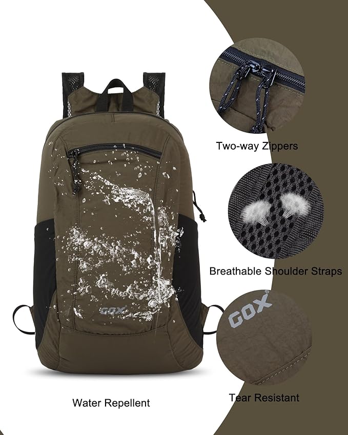 GOX Foldable 20l Backpack For Travel Lightweight Hiking Packable Daypack for - Image 4