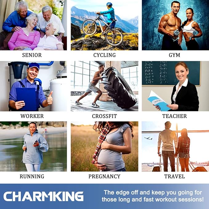 CHARMKING Compression Socks for Women & Men Circulation 15-20 mmHg is Best - Image 3