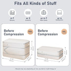DIMJ Comforter Storage Bag - 100L Large Capacity Blanket Storage Compression - Image 2