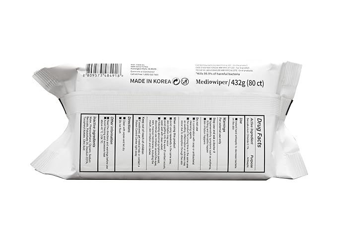 MEDIWIPER 80ct Alcohol-Free Hand Sanitizing Wipes Unscnted Wet Wipe, Hand - Image 9