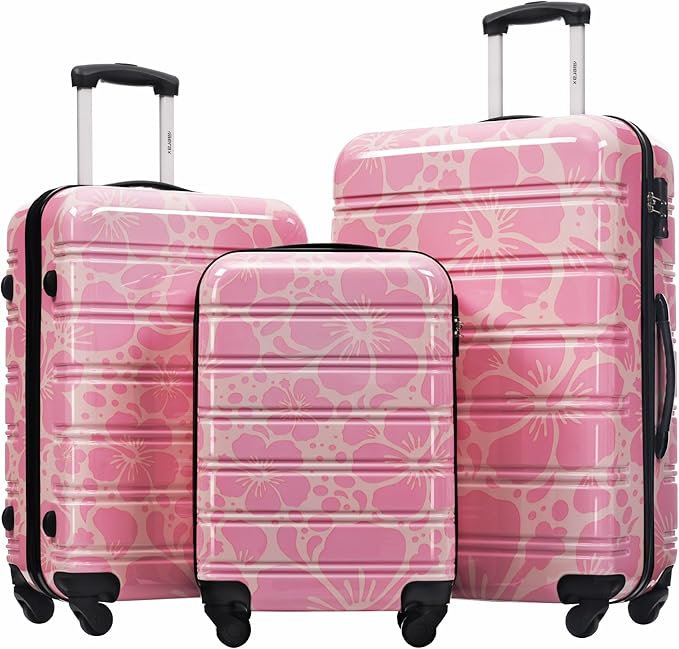 Merax Luggage Sets 3 Piece, Hardside Suitcase Set by Merax