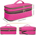 Hair Dryer Travel Carrying Case, Curling Iron Storage Bag, Slim Expandable Handheld Dual-Layer Travel Storage Bag for Dryer/Hair Tool Organizer/Style Organizer