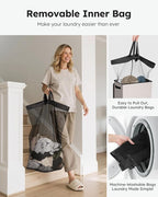 SOLEDI Laundry Hamper with Lid 100L Large & Tall Collapsible Laundry Basket - Image 4