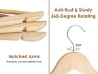 StorageWorks Wooden Hangers 30 Pack, Wood Coat Hanger - Image 6