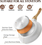 SENSARTE Nonstick Ceramic Cookware Set 23-Piece, Healthy Pots and Pans Set - Image 4