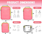 6 Set/3 Set Ultralight Compression Packing Cubes, Suitcase and Backpack Travel - Image 3