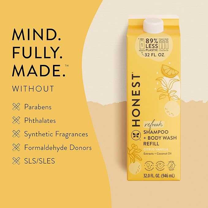 The Honest Company 2-in-1 Cleansing Shampoo + Body Wash Refill Carton | Gentle - Image 5