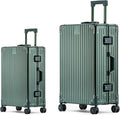 Metal All Aluminum Carry-on Luggage TSA Customs Lock Zipperless Silent Rotary by XZSP+AISU