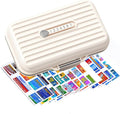 Travel Pill Organizer Box with Medicine Labels, 7 Compartments Portable Pill by Goffing