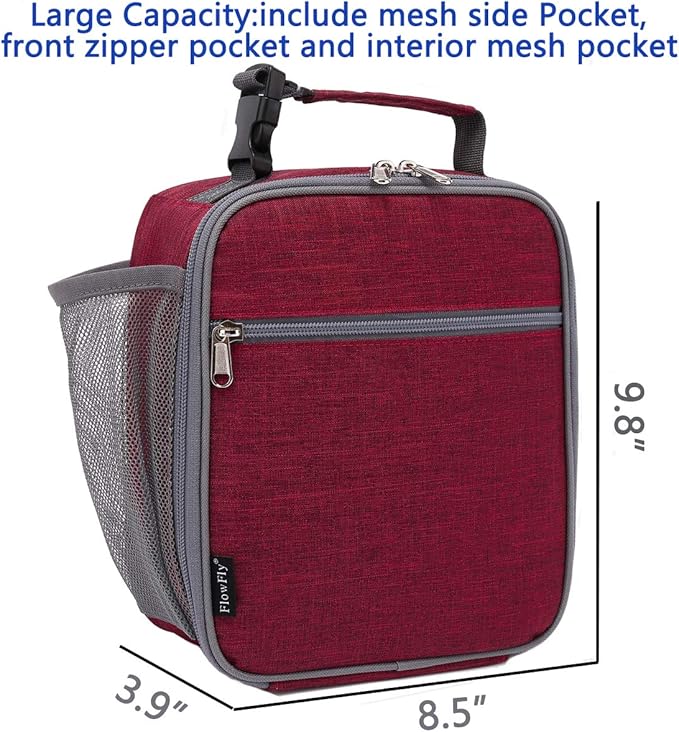 FlowFly Kids Lunch box Insulated Soft Bag Mini Cooler Back to School Thermal - Image 3
