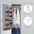 FENTEC 2 Pack Over the Door Shoe Organizer, Hanging Shoe Organizer, 6-Tier - Image 7