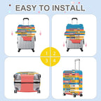 ANNA QUEEN Funny Multilingual Greetings Luggage Cover, Suitcase Protector - Image 6