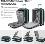 mixi Carry On Luggage, Travel Rolling Luggage Aluminum Frame PC Hardside - Image 4