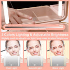 Mocado Travel Makeup Case with Lighted Mirror, 8 Makeup Brushes & 10x - Image 3