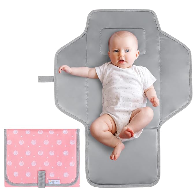 Portable Changing Pad for Baby, Compact Waterproof Diaper Mat by PHOEBUSBABY