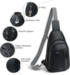 7L Sling Bag for Women Men Leather Small Sling Backpack Daypack Anti Theft - Image 4